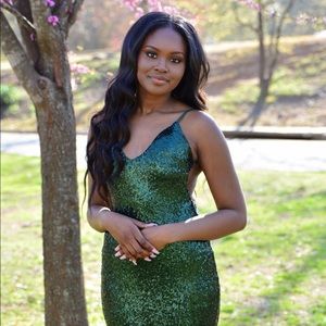 Mermaid tight prom dress with a long train